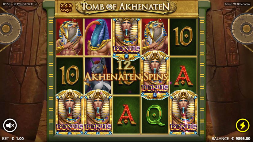 Tomb of Akhenaten slot screen 2