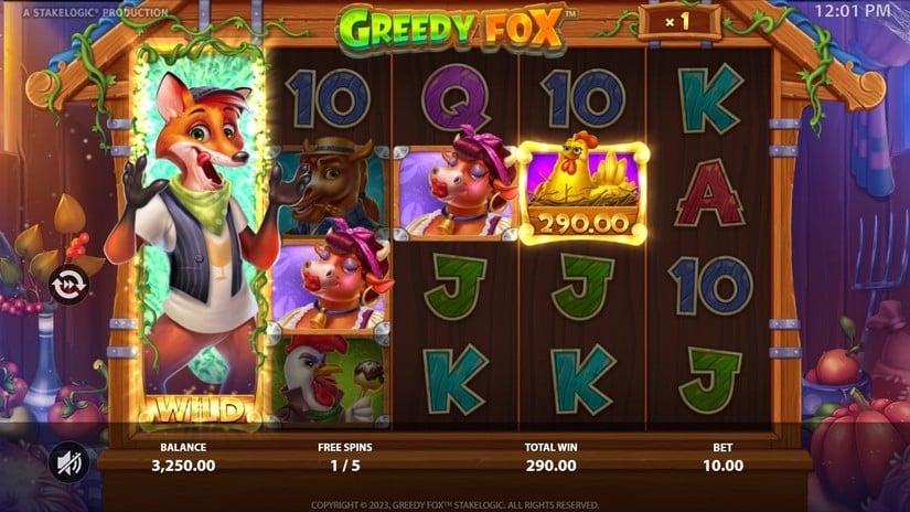 Greedy Fox slot screen 5