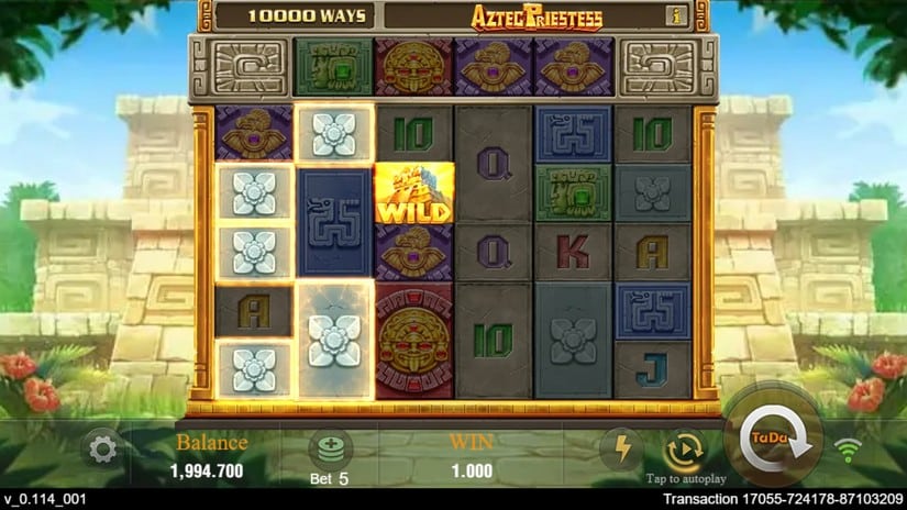 Aztec Priestess slot screen 2