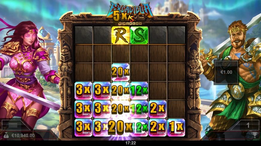 Excalibur VS Gigablox slot screen 5