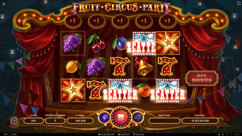 Fruit Circus Party slot screen 2