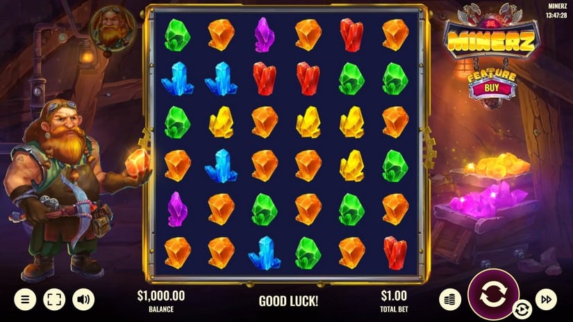 Minerz slot screen 1