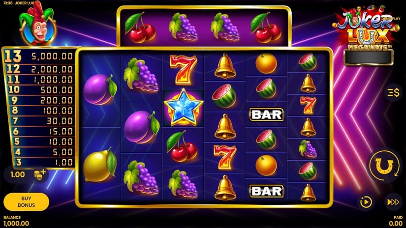 Joker Lux Megaways slot screen 1