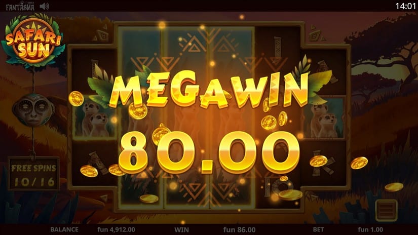 Safari Sun slot screen 6