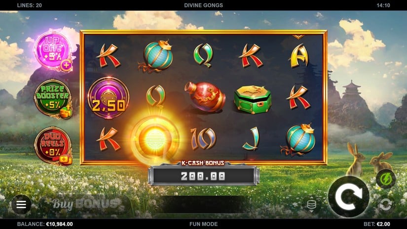 Divine Gongs slot screen 2