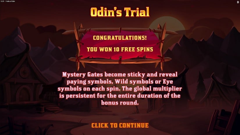 Halls of Odin slot screen 3