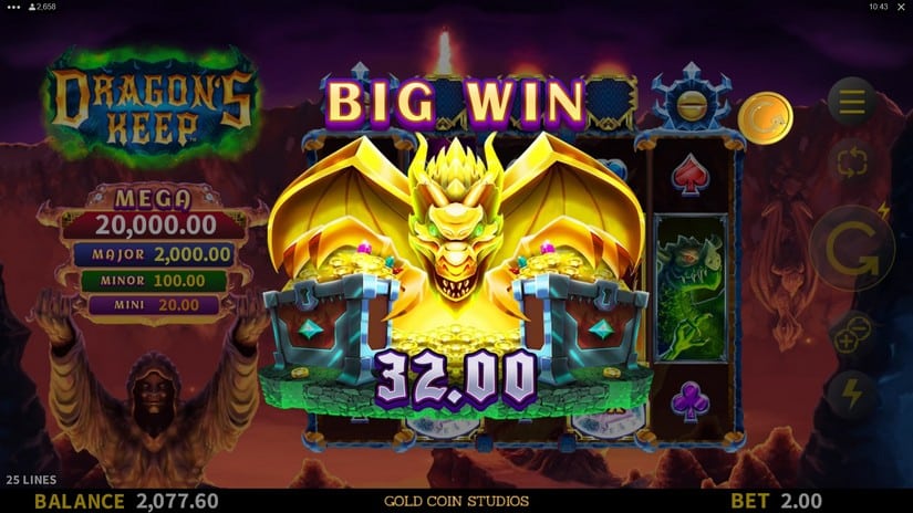 Dragon’s Keep slot screen 4