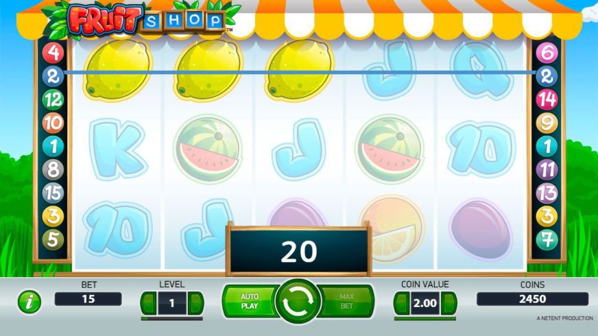 Fruit Shop slot screen 2