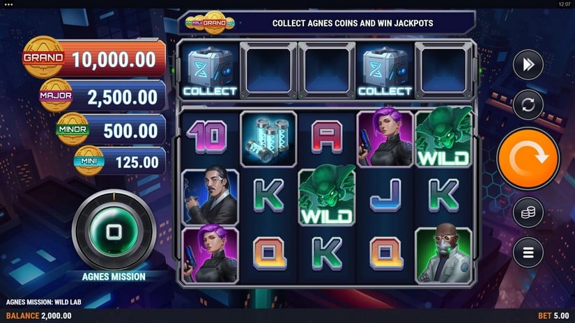 Agnes Mission: Wild Lab slot screen 1