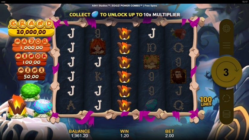 Eggz! POWER COMBO slot screen 3