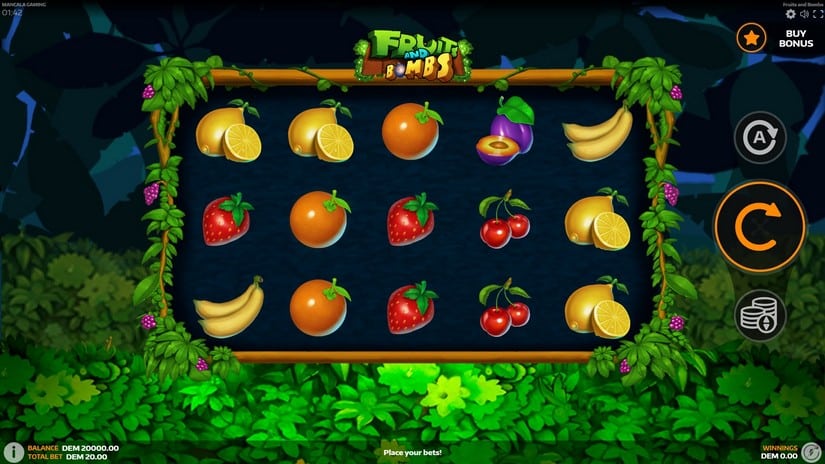 Fruits and Bombs slot screen 1