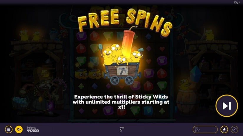 Dig It slot screen 3