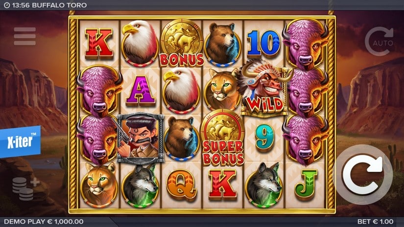 Buffalo Toro slot screen 1
