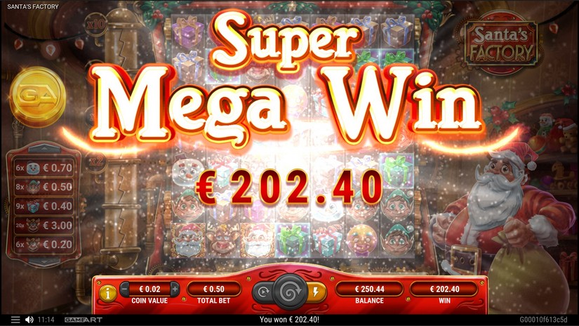 Santa’s Factory slot screen 7