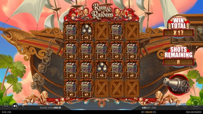 Rum and Raiders slot screen 5