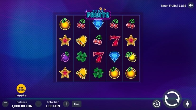Neon Fruits slot screen 1
