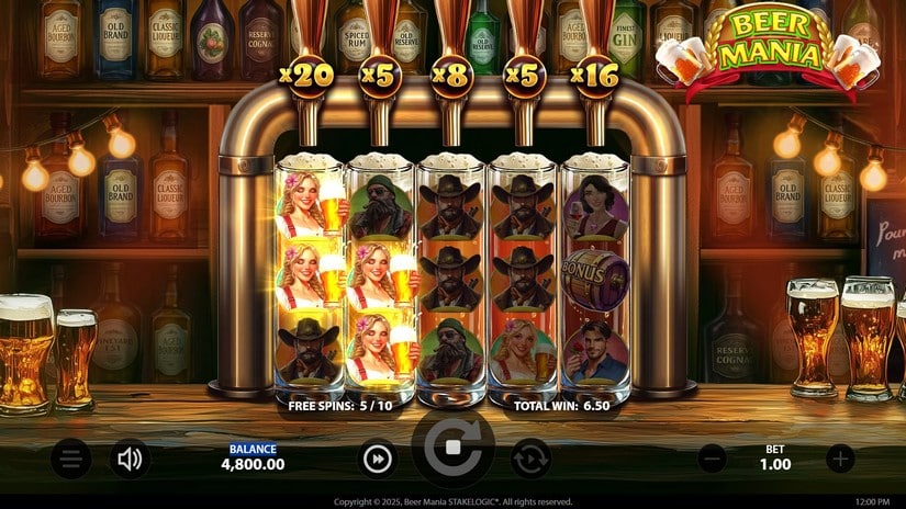 Beer Mania slot screen 4
