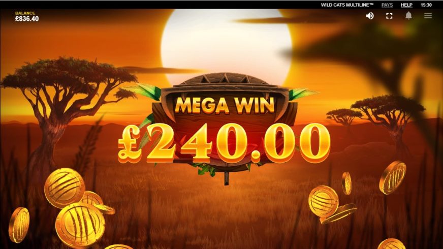 Wild Cats Multiline™ slot screen 9