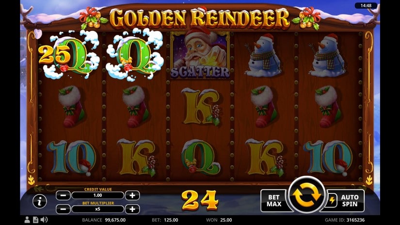 Golden Reindeer slot screen 2