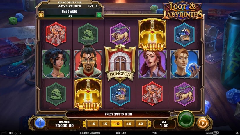 Loot & Labyrinths slot screen 1