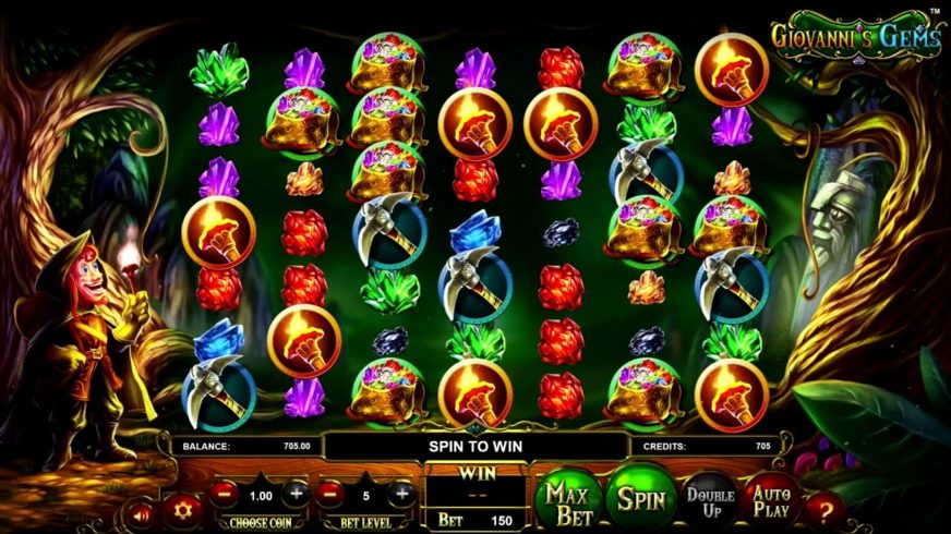 Giovanni’s Gems slot screen 1