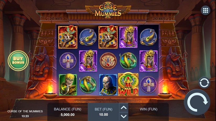 Curse of the Mummies slot screen 1