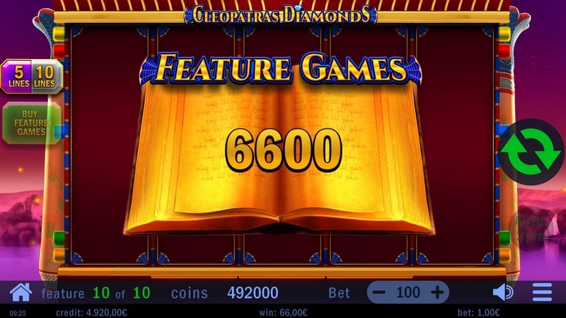 Cleopatras Diamonds slot screen 7
