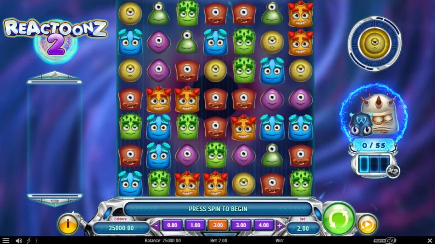 Reactoonz 2 slot screen 1