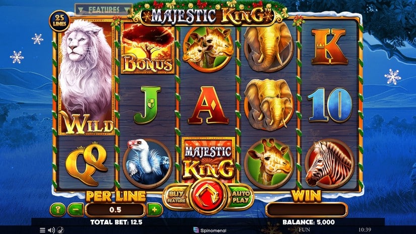 Majestic King – Christmas Edition slot screen 1