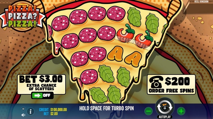 PIZZA! PIZZA? PIZZA! slot screen 1