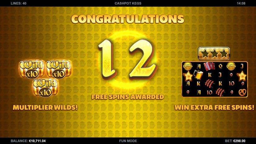 Cashpot Kegs slot screen 4