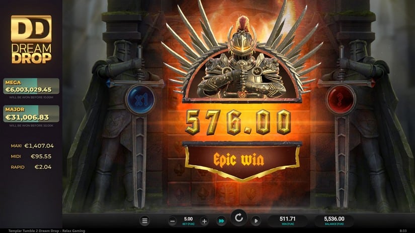 Templar Tumble 2 Dream Drop slot screen 6