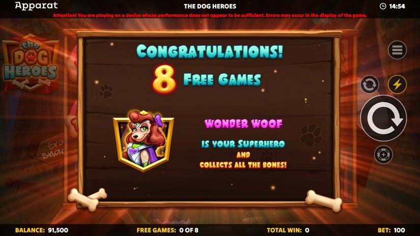 The Dog Heroes slot screen 4
