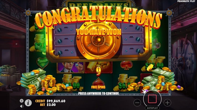 Reel Banks slot screen 3