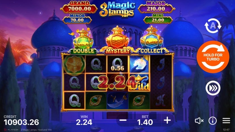 3 Magic Lamps: Hold and Win slot screen 4
