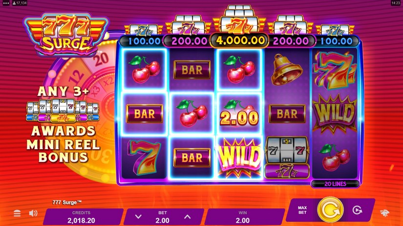 777 Surge slot screen 3