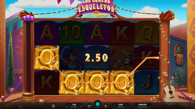 Los Cuatro Esqueletos Dream Drop slot screen 2