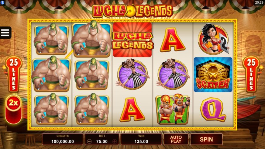 Lucha Legends slot screen 1