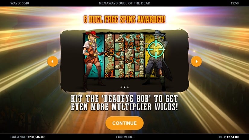 Duel Of The Dead Megaways slot screen 3