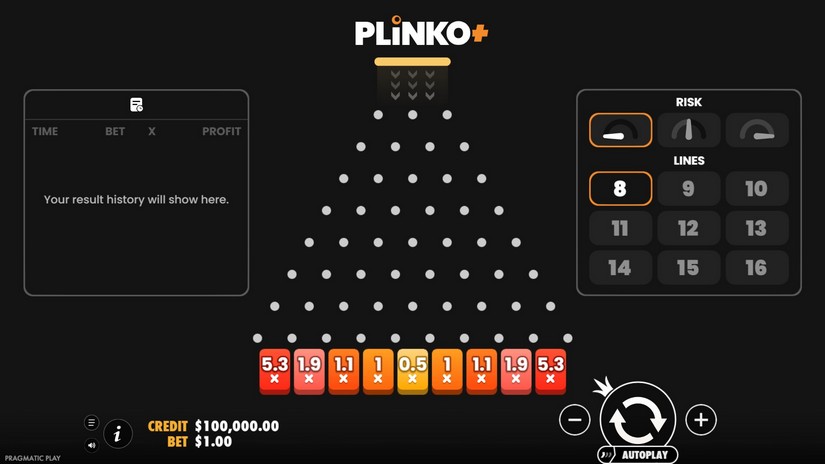 Plinko+ slot screen 1