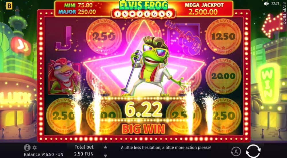 Elvis Frog in Vegas slot