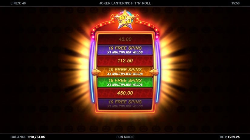 Joker Lanterns Hit’N’Roll slot screen 4