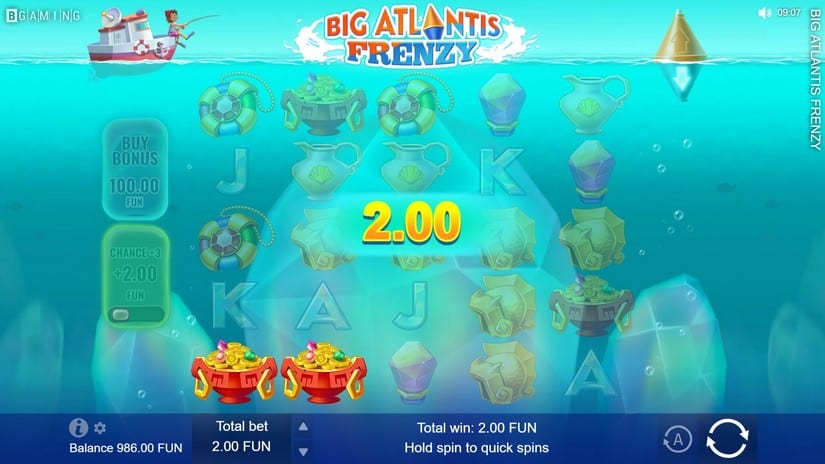 Big Atlantis Frenzy slot screen 2