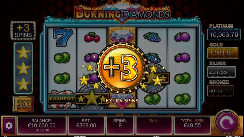 Burning Diamonds slot screen 4