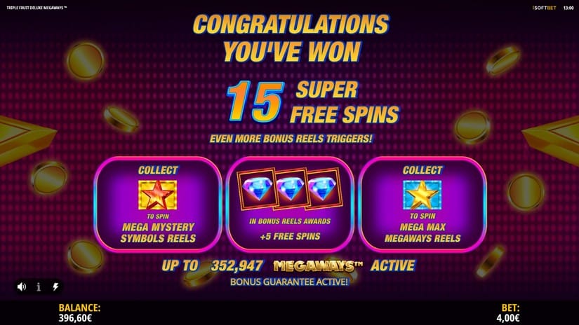 Triple Fruit Deluxe Megaways slot screen 4