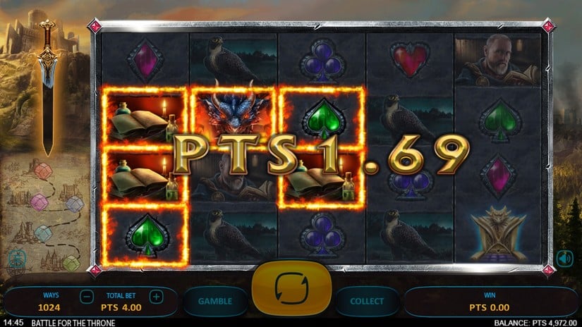 Battle for the Throne slot screen 2