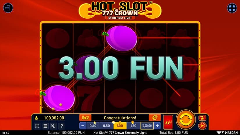 Hot Slot™: 777 Crown Extremely Light slot screen 2