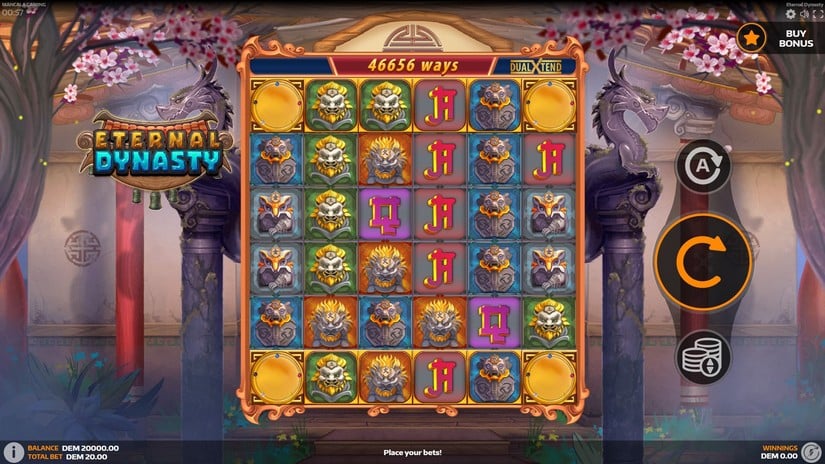 Eternal Dynasty slot screen 1