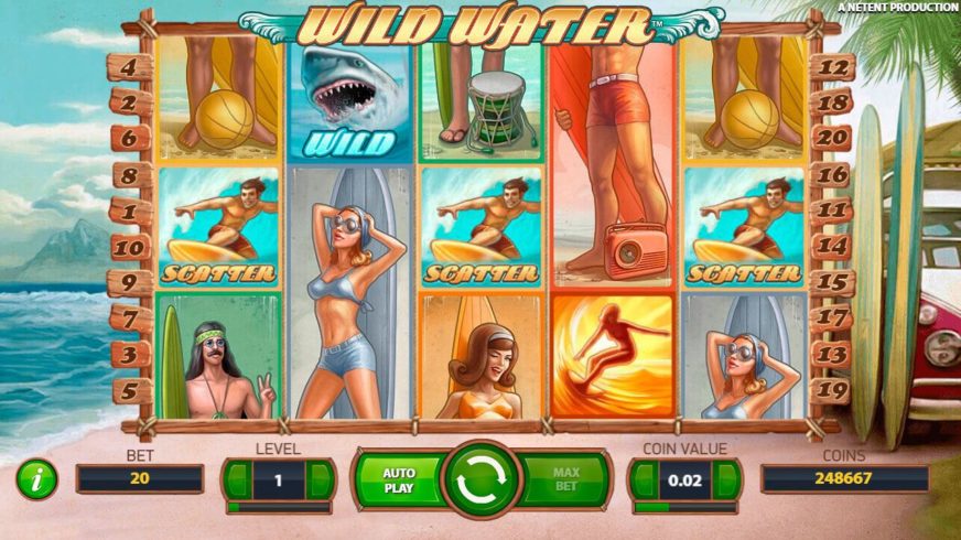 Wild Water slot screen 1
