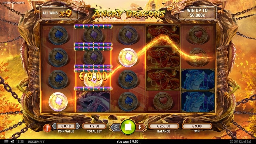 Angry Dragons slot screen 5